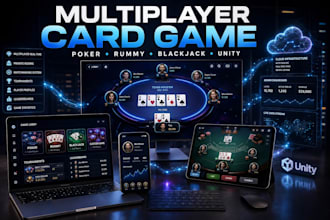 develop multiplayer poker, rummy, blackjack and custom card games in unity