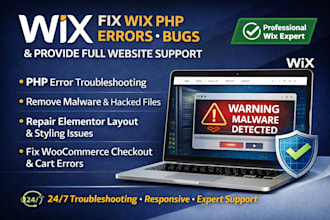 fix wix errors bugs issues wix velo code malware wix support and assistance