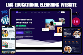 build lms educational website online course website education, elearning website