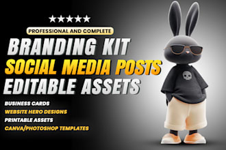 do premium brand identity kit and social media assets
