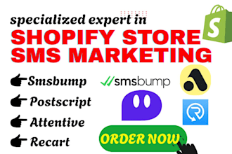 setup shopify store sms marketing smsbump postscript attentive recart automation