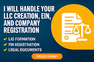 handle your llc creation, ein, and company registration with legal document