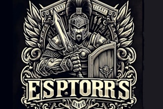 design custom vintage warrior logo