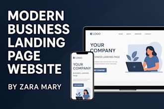 design a modern business landing page website