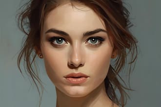 make your photo into a digital oil painting portrait art