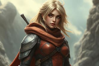 create fantasy, sci fi, character with hyperrealistic style