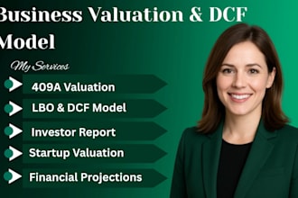 perform professional business valuation, dcf and financial model