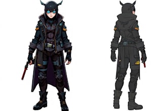 design cyberpunk character, original character design