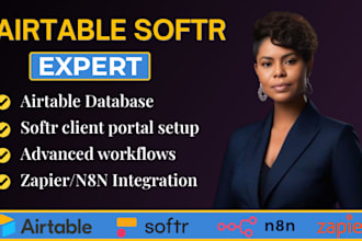 setup airtable softr webapp automation database interface as airtable crm expert