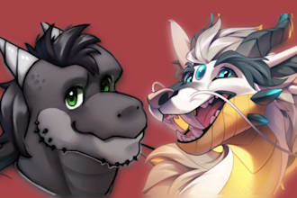 do furry profile picture furry portrait furry lineart furry furhead furry icon
