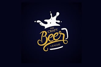 design amazing classic craft beer league logo