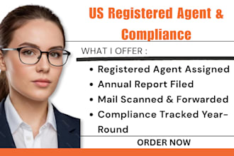 setup US registered agent annual report filing for US nd non resident llc owners
