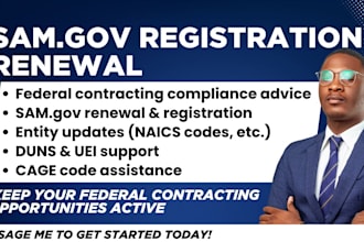 sam gov registration get uei, cage code renewal federal contracting compliance