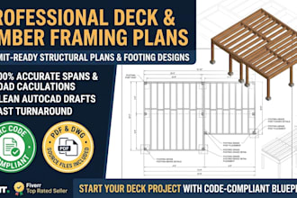 design structural deck framing plans, wood timber framing, and footing plans