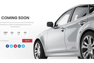 design shopify coming soon page, password page with countdown timer