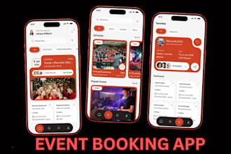 build event booking app ticket booking app event management website event web