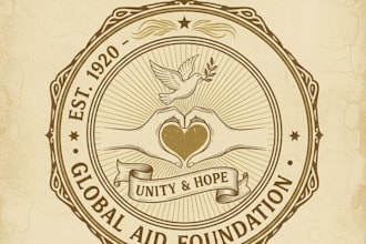 design a meaningful vintage charity logo