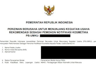 build a legal company for you in indonesia