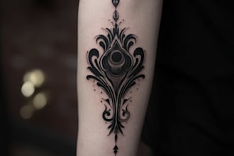 be blackwork tattoo design bold, stencilcustom design