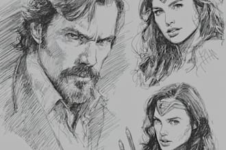 draw your portrait in superhero cartoon style