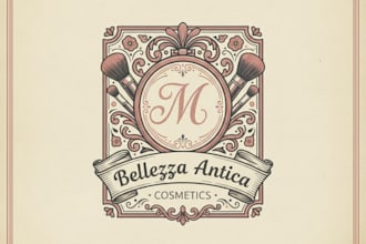 design a chic vintage makeup logo