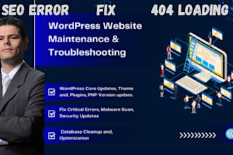 fix technical wordpress seo issues, bugs, 404 errors for high google rank