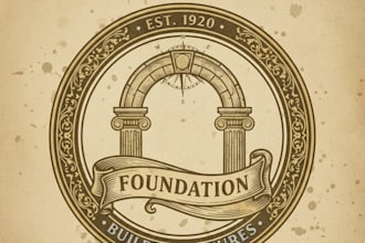 design a classy vintage foundation logo