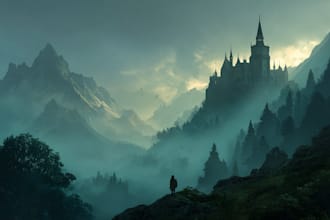 design fantasy book cover, fiction, sci fi, horror,