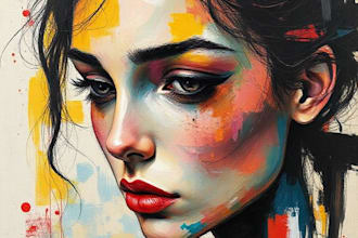 draw abstract portrait art