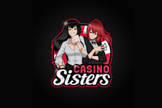 design aesthetics playful logo with two japanese