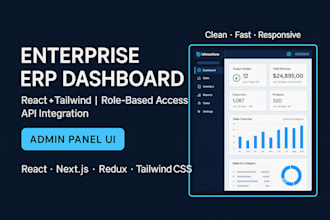 build a modern erp dashboard in react