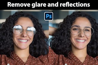 remove glare and reflection from glasses in photoshop