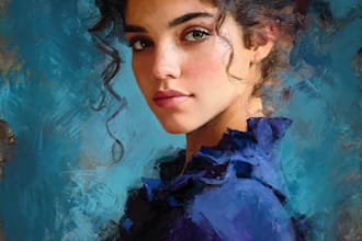 draw oil painting, digital oil painting