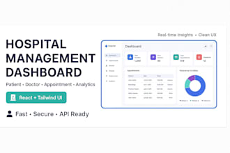 develop a hospital management system dashboard using react