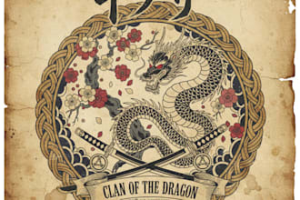 design a striking vintage yakuza logo