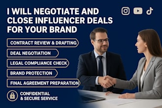 negotiate and close influencer deals for your brand
