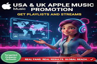 do USA, UK apple music promotion, promote apple music get playlists and streams