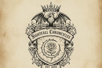 design a striking vintage gothic logo