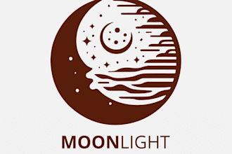design professional unique glamorous moon logo