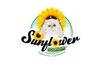 create professional and specially sunflower logo design