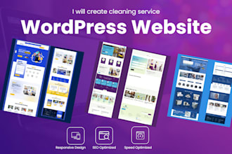 create cleaning service,plumber, handyman website