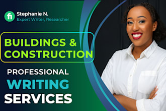 write construction, engineering, buildings technical content