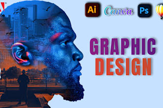 do any graphic design logo design project in photoshop illustrator canva
