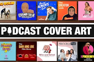 do podcast cover art, podcast thumbnail and itunes podcast logo professionally