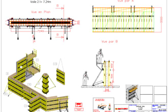 professional formwork and shuttering drawings in autocad