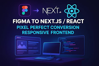 convert figma to nextjs or react with clean responsive code