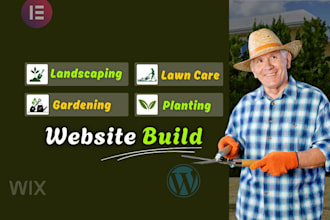 build landscaping, gardening, lawn care, planting service website