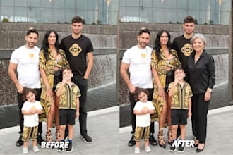 remove or add person, object, people by photoshop