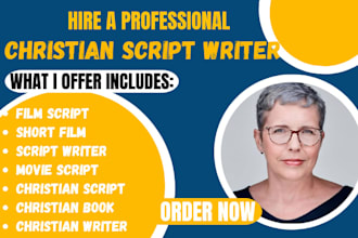 write a powerful christian film script, short film, or movie script