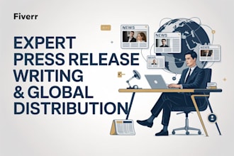 write and distribute professional press releases for media coverage